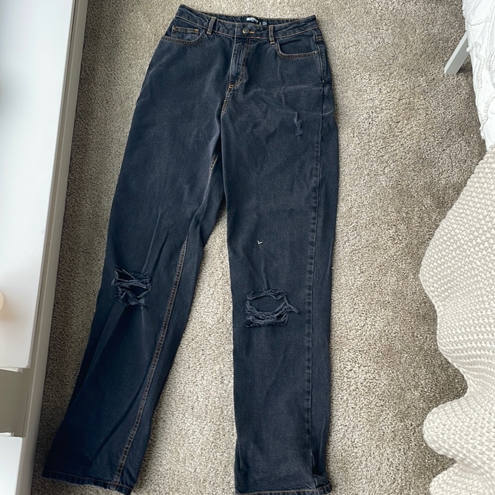 missguided tall black boyfriend jeans never worn!
